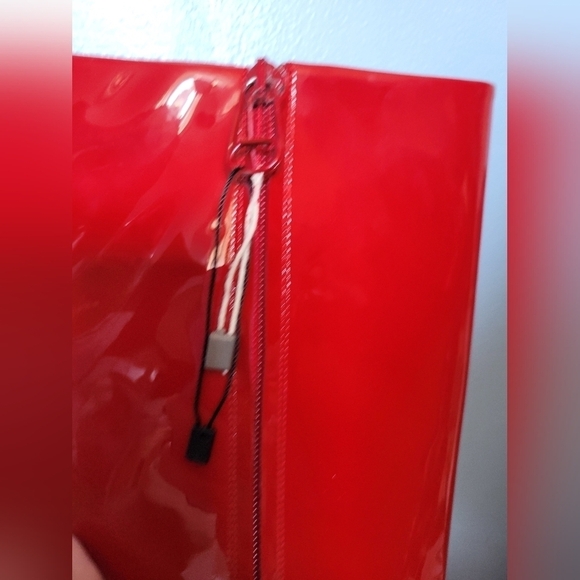 Maison Margiela Patent Leather High Heeled Thigh High Boots Red EU 40 US 7 - Picture 6 of 16